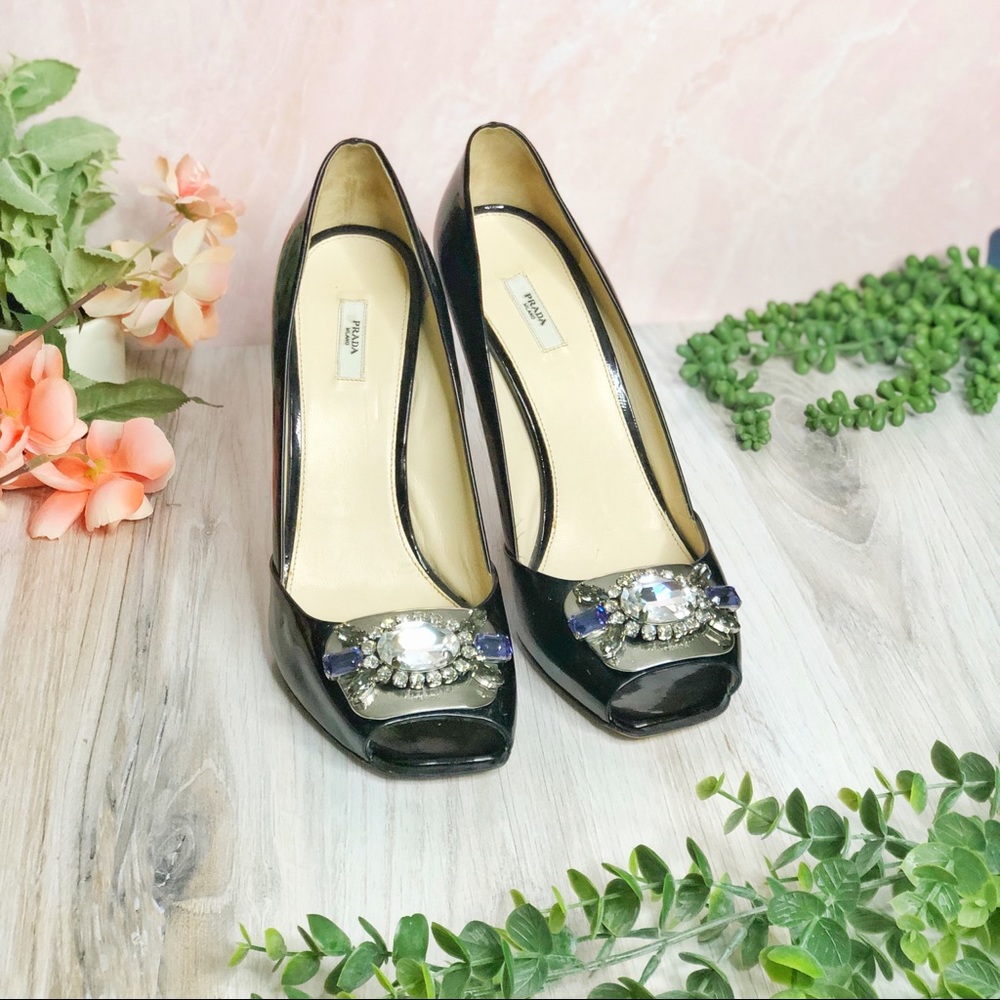 Prada Buckle Detail High Heels